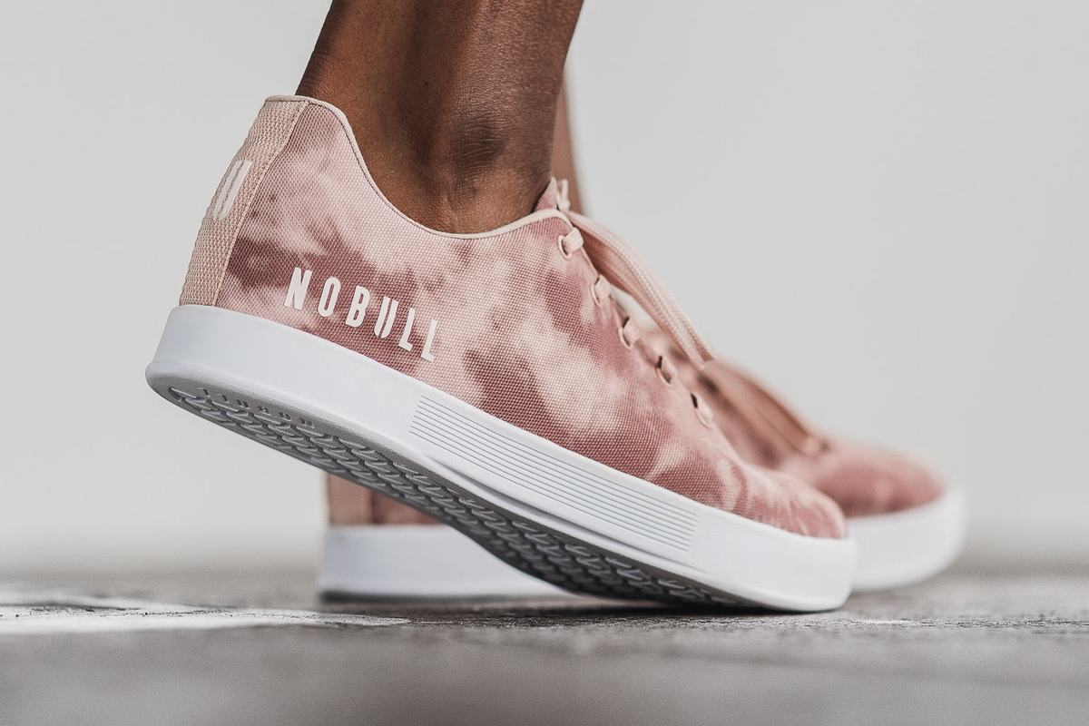 Nobull Tie-Dye Canvas Women's Trainers Rose | Australia (VC8250)